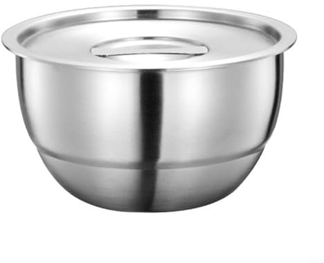 SPORTARC Elegante ciotola per riso in acciaio con coperchio, adatta per pentole normali