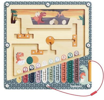 Topbright DINO EIER LABYRINTH (Magnetspiel ab 36 Monate, Bunt, 28,5 x 2,6 x 29 cm) 1211412023de0001