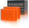Kojisäure-Seife, Kurkuma Seifenstück, Natural Skin Lightening Kojic Acid Soap 2 Bars x 100 g Sanfte Seife Entfernen Dunkler Flecken Hyperpigmentierung für Gesicht und Körper Badeseife (2)