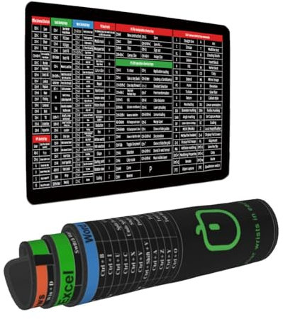 Get Excel Pad - Shortcut Keyboard Mat Excel, Excell Short Cut Mouse Pad, Excel Shortcuts Excel Desk Mat, Giant Excel Pad Cheat Sheet,Shortcut Mouse Pad,Excelpad Mouse Pad,Excel Mousepad Shortcuts