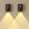 Haninula Motion Sensor Lights Indoor Night Light, 1200mAh Rechargeable Battery Stick on Wall, 3000K/4000K/6500K Colors Temperatures Wall Light Dimmable Night Lights for Bedroom/Stairway/Hallway 2Pcs