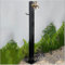 Edelstahl-Außenwasserhahn, Vertikale Gartenwassersäule, Freistehender Haken, Metallhahn, Wasserspielbrunnen für den Außenbereich für(Metallic)