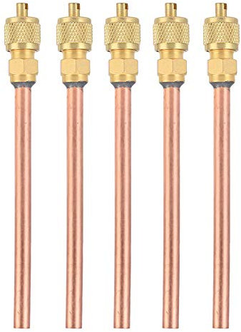 écrou en laiton pour valve de climatisation de voiture, 5 pièces, soupapes de remplissage de climatisation HS‑110, 18 x 11 x 2