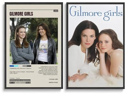 LJXOSKMK Poster der TV-Serie Gilmore Girls (2er-Set) ungerahmt 30 x 45 cm 90er Jahre Vintage Poster Leinwand Poster für Schlafzimmer Ästhetische Wandkunst Poster & Drucke Stil 16