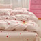 Nyescasa Housse de Couette Coeur Rouge 200x200 Rose et Blanc à Carreaux Moderne Parure de lit Adulte 2 Personnes en Microfibre Housses de Couettes avec Fermeture Éclair et 2 Taies d'oreiller 65x65 cm