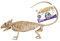 W WIDMANN MILANO Party Fashion - Gruseliges Tier Skelett, Knochen, Halloween Deko