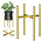Pflanzständer für Zimmerpflanzen Abnehmbarer Kreuz-Teleskop-Pflanzgefäß aus Metall for den Innen- und Außenbereich, Blumentopf-Behälter-Halter, Display, Hausgarten, dekoratives Regal, 5-teiliges Set A