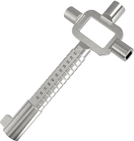 Multipick Universalschlüssel KURZ [Made in Germany] Bauschlüssel - Architektenschlüssel - Baustellenschlüssel - Universal Schlüssel - Bauknochen - Bauschlüsselsatz - Zylinder Messlehre