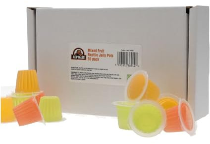 Reptalis Jelly Pots Reptile | Box of 50 | Crested Gecko Food | Fruit Eating | Insect Gut Loader | Lizards | Birds | Parrot