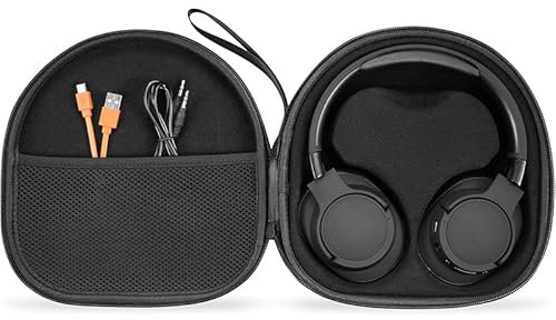 Custodia da viaggio per JBL Tune 720BT 520BT 510BT e per Sony WH-1000XM4 WH-CH520 WH-CH720N, custodia rigida in EVA per cuffie, organizer portatile (nero)