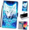 SHINEOFI Wallet Case Phone Shell with Card Slots Stand Function for PU Material Shockproof Design Precise Cutouts for Easy Access Blue