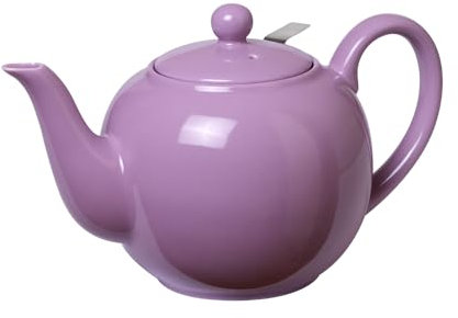 TEA SHOP - Tetera Bright Violet 1 L - De porcelana con infusor - Filtro de acero inoxidable