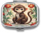 Pilulier de voyage de style chinois - Portable - Étanche - Pour vitamines, huile de poisson, morue, foie, huile de foie - Bouchons d'oreilles