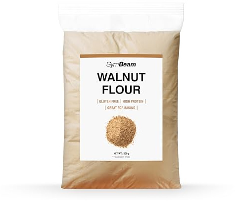 GymBeam Walnussmehl - Glutenfreie Mehlalternative, ideal für süße & herzhafte Rezepte, hoher Eiweißgehalt, GVO-, Gluten- & Laktosefrei, perfekt für Low-Carb & Paleo-Diäten, 500 g