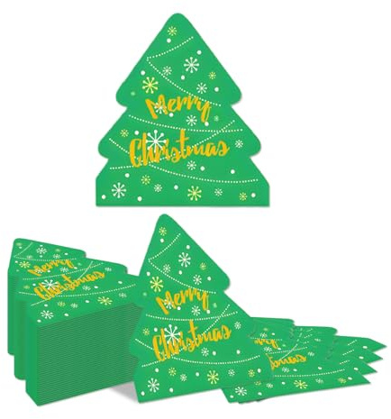 Auroriel 40 Pezzi Tovaglioli di Carta per Alberi di Natale Decorazione Tavola Monouso Tovaglioli per Feste di Natale Pranzi Festivi Decorazioni San Nicola Avvento Festa B