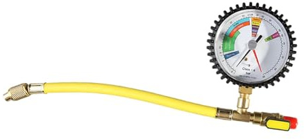 IEEDFJKK El manómetro de prueba de presión nitrógeno duradero garantiza un rendimiento confiable del regulador nitrógeno en sistemas aire acondicionado.