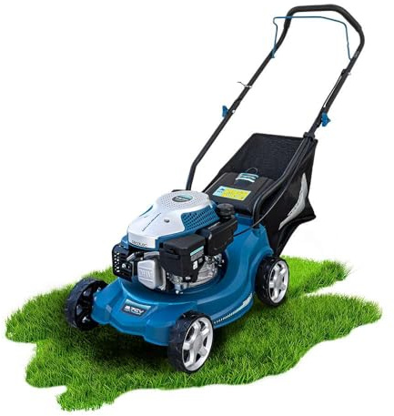 Cecotec Cortacésped de Gasolina Motor de 127cc Terrenator 2700.39 Force | Ancho de Corte 39cm, Altura de Corte Regulable en 3 Posiciones (0-65 mm), Función Cortar y Recoger, Tanque Combustible 0,8L