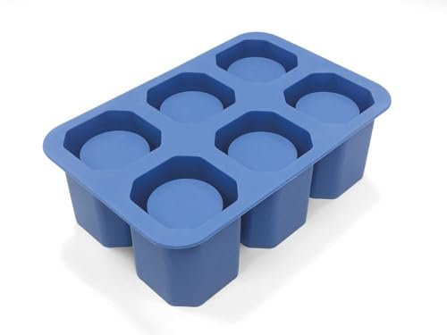 HENDI Shotglas Eiswürfelform, Erstellt 6 Shotglas-förmige Eiswürfel, Eiswürfelschaleeinfache, Eiskugelform, 125x190x(H)60mm, Silikon