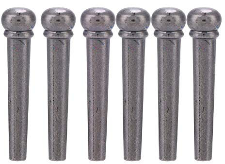6Pcs Latón Puente de Pines Clavijas de Cadena Partes para Accesorio de Instrumento de Guitarra Folclórica