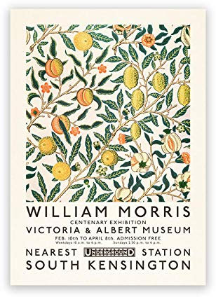 Bilder,Poster,Gemälde,William Morris Leinwanddruck Das Ausstellungsplakat des Victoria and Albert Museum Plakat Im Londoner Jugendstil Wanddekoration, Poster Art Deco,Wanddeko - 50X70Cm