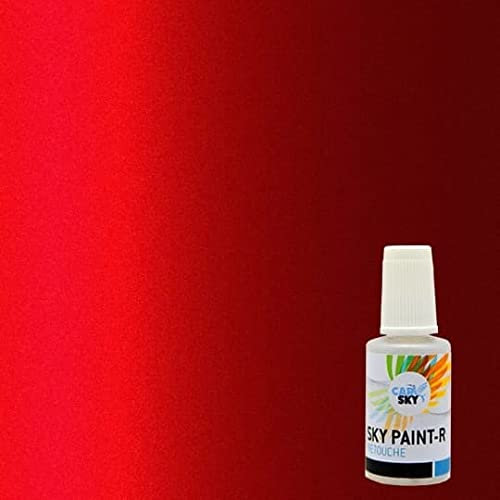 CARSKY Stylo retouche peinture carrosserie compatible avec Renault Rouge Flamme Nacre NNP (flacon pinceau 20ml) + vernis brillant (flacon pinceau 20ml)