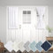 KOUFALL 40 Inch Curtains Length for Kitchen Door Window,Sheer Light Filtering Linen Curtains for French Sidelight Front Door Bathroom.25x40 in Long,Single Panel,White