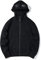 F6QUM Felpa con cappuccio unisex con cappuccio e cerniera con cappuccio e decorazione per occhiali da sole, Nero , M