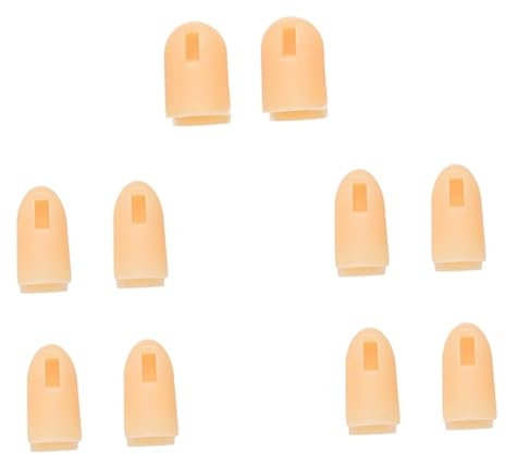 POPETPOP 10Pièces Gants Silicone pour Manucure Protège-doigts Artificiels Flexibles pour Nail Art Accessoires de Remplacement pour Pratique de Manucure