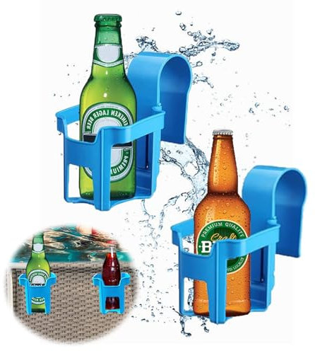 Portavasos Piscina 2 Pieza, Piscina Portavasos Colgante, Portavasos Junto de Piscina, Soportes para Bebidas de Piscina, para Bebidas, Teléfonos Móviles, Llaves, Carteras