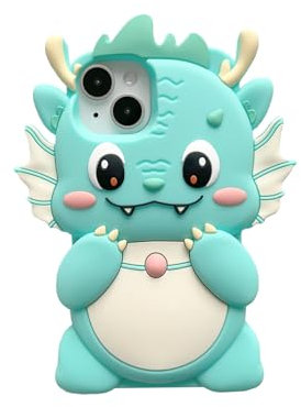 QoKcoahn Case for iPhone 11,Funny 3D Cartoon Dragon Cases Cute Kawaii Phone Cases Soft Silicone Shockproof Protective Case Women Girls for iPhone 11