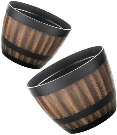 PHENOFICE Kunstharz-blumentopf Fassformiger Hydrokultur-blumentopf Für Pflanzen Dekorativ Für Heim Und Schreibtischdekoration