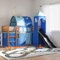 vidaXL Bunk Bed with Slide, Curtains & Ladder - Blue, Solid Pine Wood, 205.5x87.5x113 cm. Fun Indoor Playground Kids Twin Sleeper, Safety Guardrails