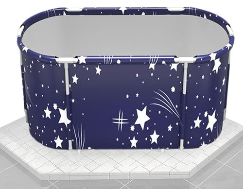 Bañera de inmersión portátil, bañera plegable | Bañera portátil para ducha Bañera gruesa aislada - Bañera de ducha sólida independiente para adultos y niños, baño de hielo caliente para interiores y e