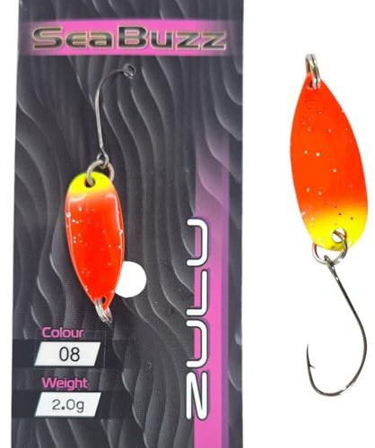 SEABUZZ Mini Barsch & Forellen Spoon Zulu 2g - Forellenköder Barschköder | Angelhaken - Blinker Forelle & Raubfisch Angeln Köder - Sport Fischköder - Kunstköder - Wobbler – Angelzubehör