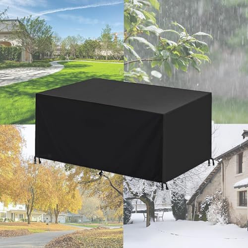 Housse Protection Salon De Jardin 140x95cm Housse Table De Jardin 600d Oxford Tissu Protection Pour Tous Les Temps,Anti-UV Bâche Table Jardin,Housse Pour Salon De Jardin Exterieur 140x95x104cm