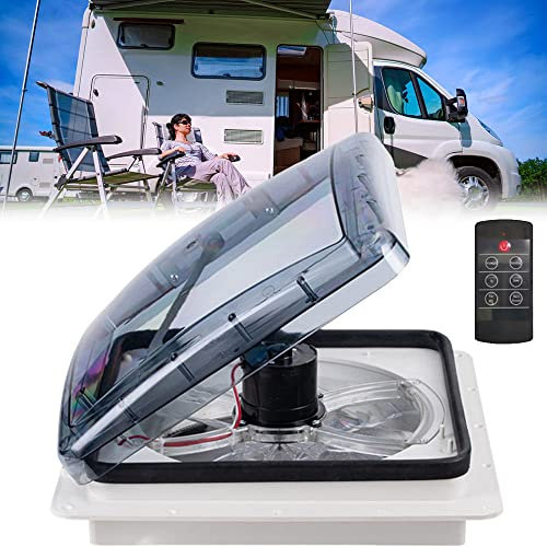 Dachfenster Vent Für Wohnmobile 40x40 cm Belüftung Kühler Wohnwagen Dachfenster 12v 3-Gang-Einlass- Und Auslassdachfenster Camper Enthält Manuelle Kurbelhub Für Wohnwagen Oder Wohnmobile