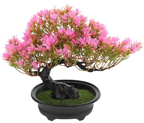 Ciieeo Künstliche Bonsai Dekoration aus Kunststoff, Rosa, Realistisch