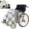 LBLFEBD Decke für Rollstuhl Rollstuhlwärmer-Abdeckdecke, Damen-Poncho, Karierte Schoßdecke, Rollstuhl-Poncho, Kniedecke, Beindecke, tragbare warme Decke, Cape-Poncho für Rollstuhlfahrer