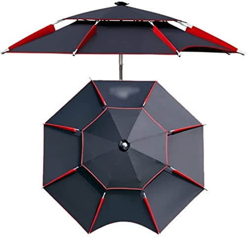 OYYMTE Ombrellone da Esterno Ombrellone Ispessimento a Doppio Strato for Il Campeggio, ombrellone da Pesca Universale con Protezione Solare a 360°, ombrellone Impermeabile Traspirante(2m/6.6ft)
