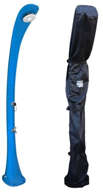 Formidra - Pack Douche Solaire Cobra 32L avec Housse - Bleu - Douche extérieure Piscine et Jardin - DS-C720BLCOV - 30 x 34 x 217 cm