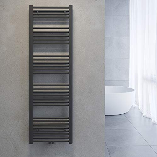 SONNI Badheizkörper 160 * 50 cm Anthrazit, Gerade Handtuchtrockner handtuch Heizkörper Bad Mittelanschluss Handtuchwärmer für Badezimmer