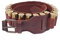 VlaMiTex Patronengürtel Echt-Leder Braun/Schwarz 12 kal (Braun, M Taille 87-107 - J7M)