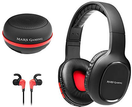 Mars Gaming MHBTX, Combo Gaming, Cascos+auticulares in-Ear+Altavoz, Bluetooth