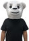 Eisbär Kostüm Bär Maskottchen Kostüm Tier Maske Kopf Erwachsene Halloween Kleid Weiß