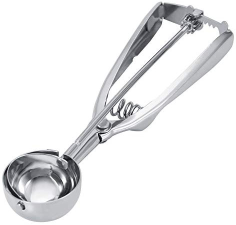 Metalleisschaufel, Praktische Edelstahl Eisportionierer Cookie Scoop Eisportionierer Trigger Küchengeräte Ijsschep Professionell Poolüberlaufabflussabdeckung(6CM)