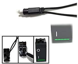 TOT ELECTRIC Interruttori prese pulsanti frutti compatibili con Bticino Living light Tech international e air grigio argento silver (Led spia calda)