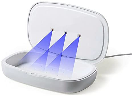 BigBuy Cleaning S1419832 Sterilizzatore UV Caricabatterie Senza fili, Bianco