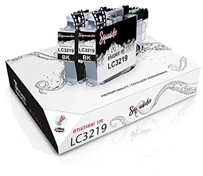 Squuido 2 Schwarz Tintenpatronen LC3219XL LC3217 kompatibel mit Brother MFC-J6530DW MFC-J6930DW MFC-J6935DW MFC-J5330DW MFC-J5335DW MFC-J5730DW MFC-J5930DW | Hohe Kapazität 3000 Seiten