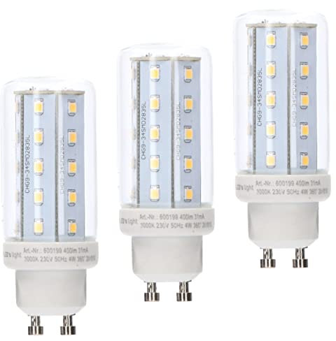 Proventa® LED Stab GU10 4W warmweiß Glas klar CRI97 für beste Farbwiedergabe 3er Sparpack