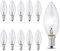 Screw in Light Bulbs, E14 Candle Bulbs Dimmable,10 Pack Candle Bulbs SES /e14, 2700K Warm White